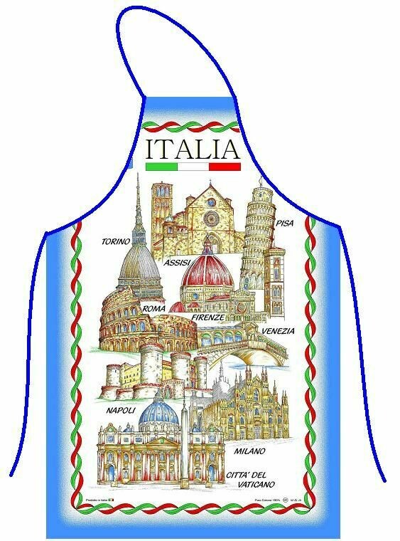 GREMBIULI ITALIA MONUMENTI - COTONE 60X90CM. - CONF. 24PZ.