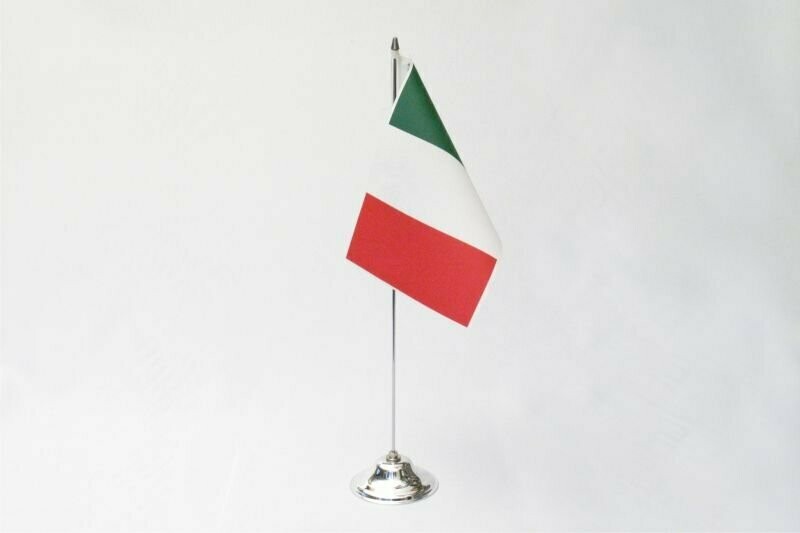 BASETTA DA TAVOLO IN METALLO CON BANDIERINA ITALIA