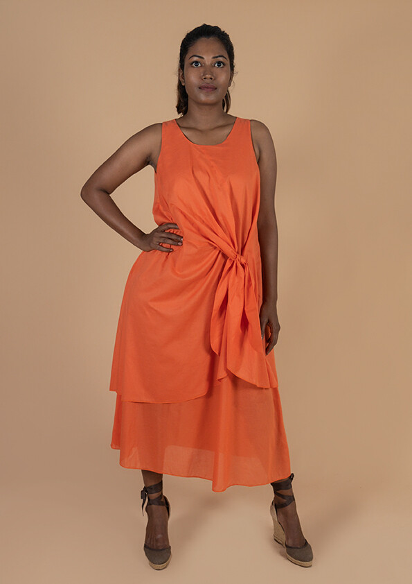 NERINE FRONT KNOT DRESS