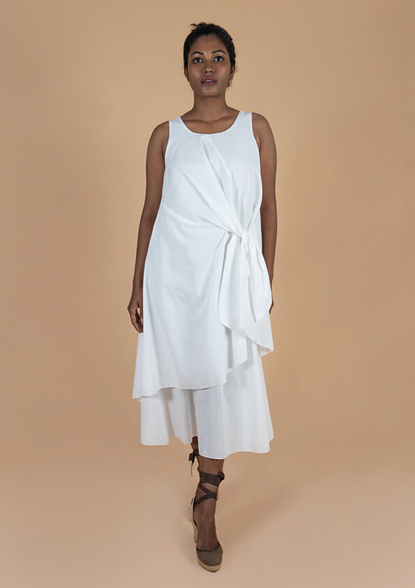 NERINE FRONT KNOT DRESS