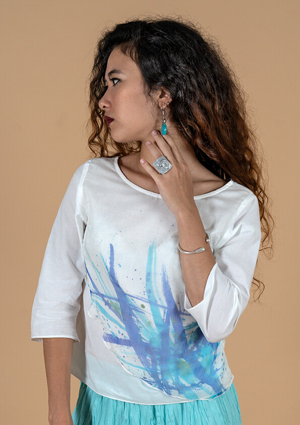 ASTER HAND PAINTED TOP