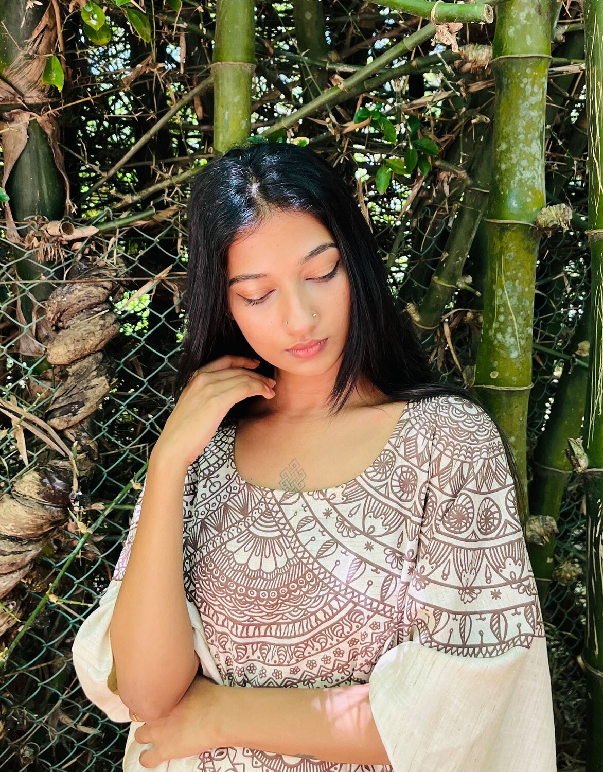 MANDALA KAFTAN NATURAL