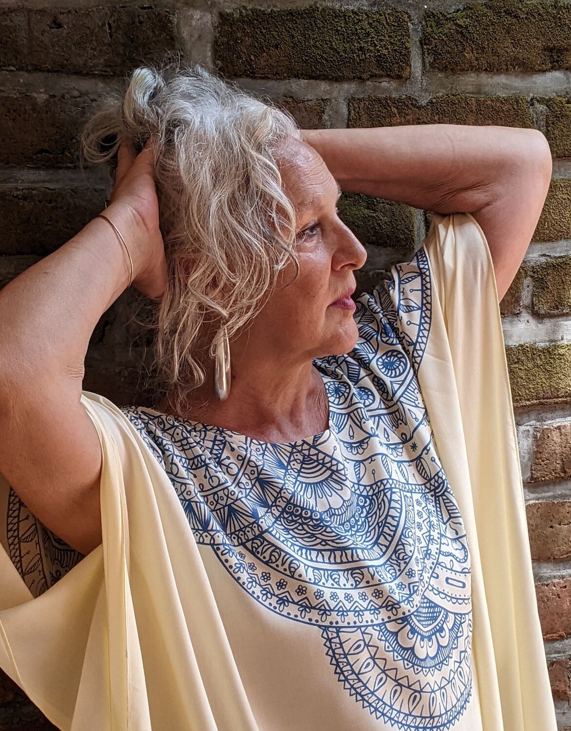 MANDALA KAFTAN OFF WHITE