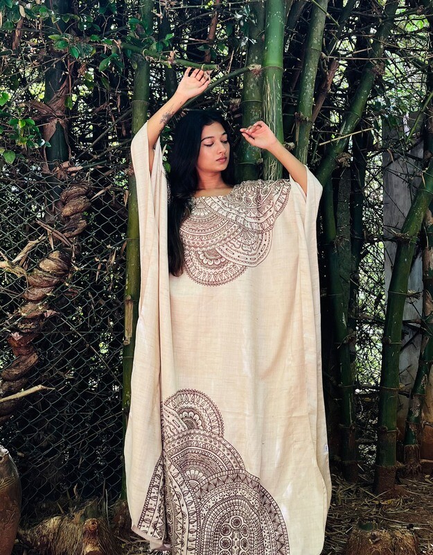 MANDALA KAFTAN NATURAL