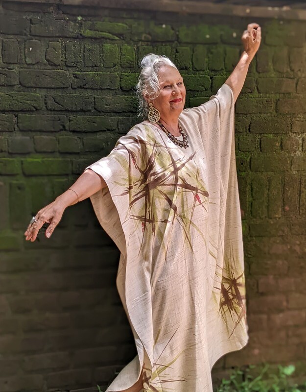 ABSTRACT KAFTAN NATURAL