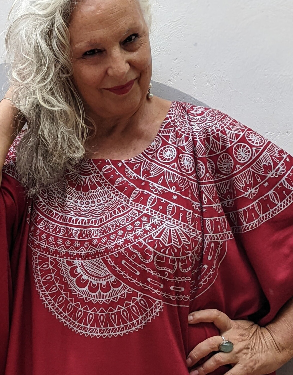 MANDALA KAFTAN RED