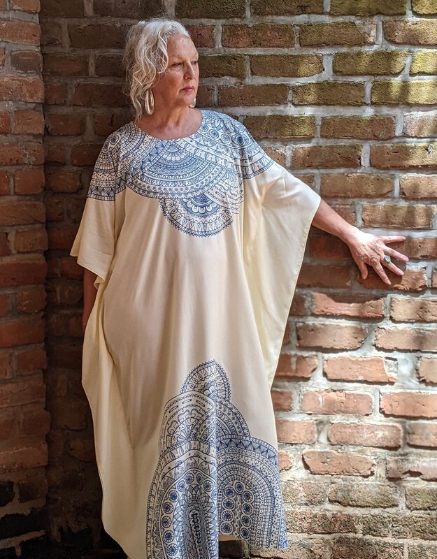 MANDALA KAFTAN OFF WHITE
