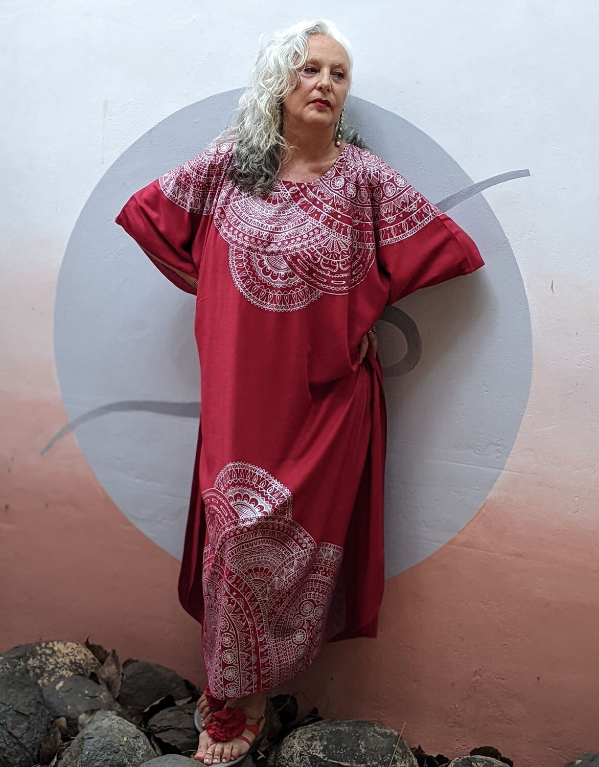 MANDALA KAFTAN RED