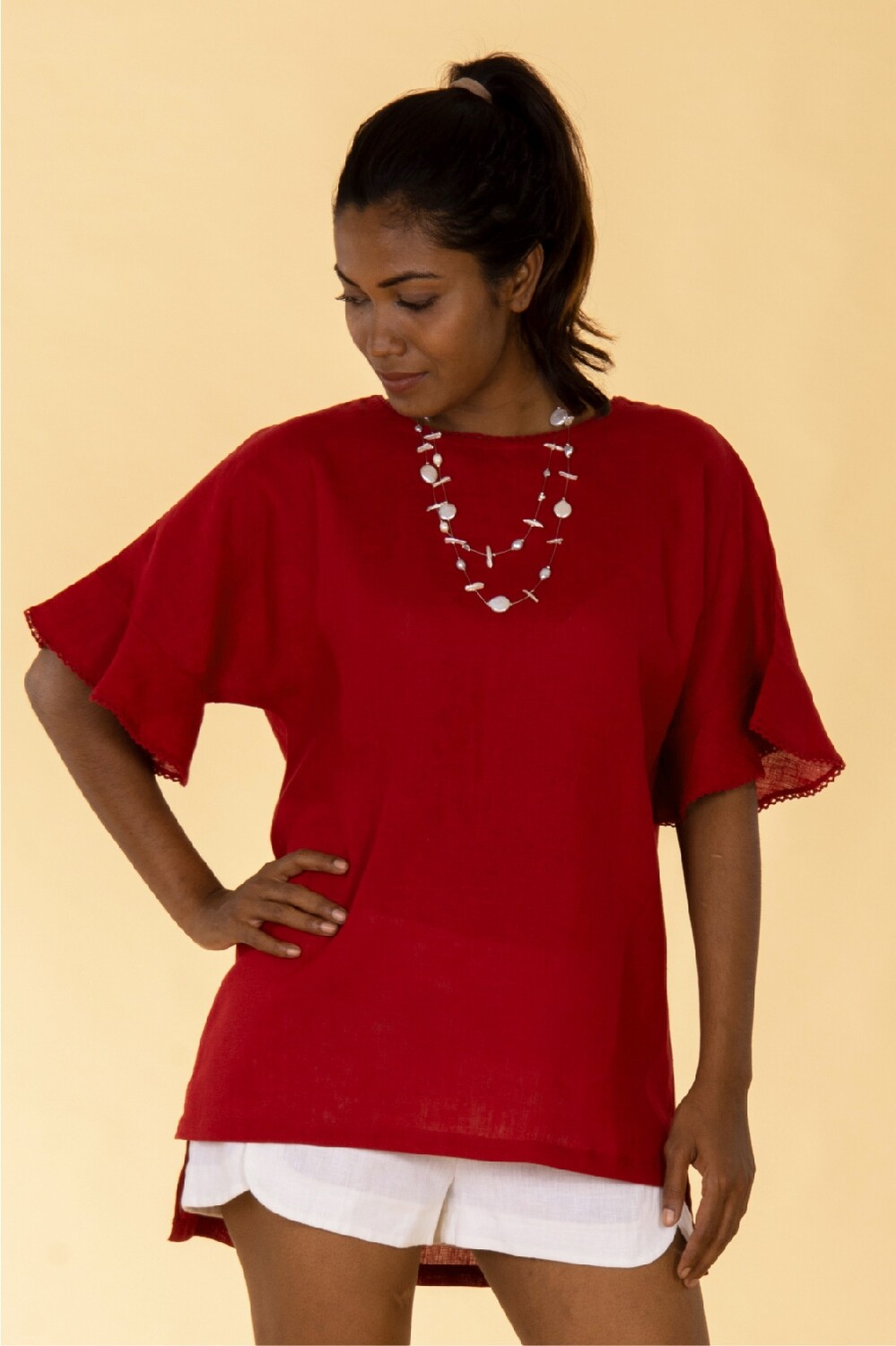 FRILL SLEEVE BLOUSE
