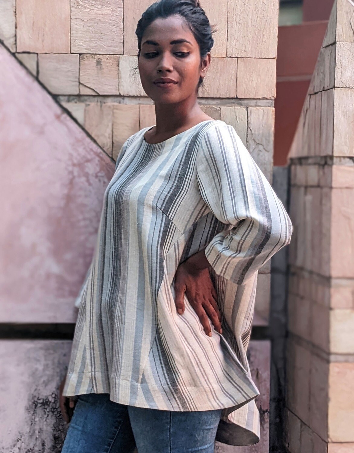 CASUAL BLOUSE WITH SLEEVE (LC)