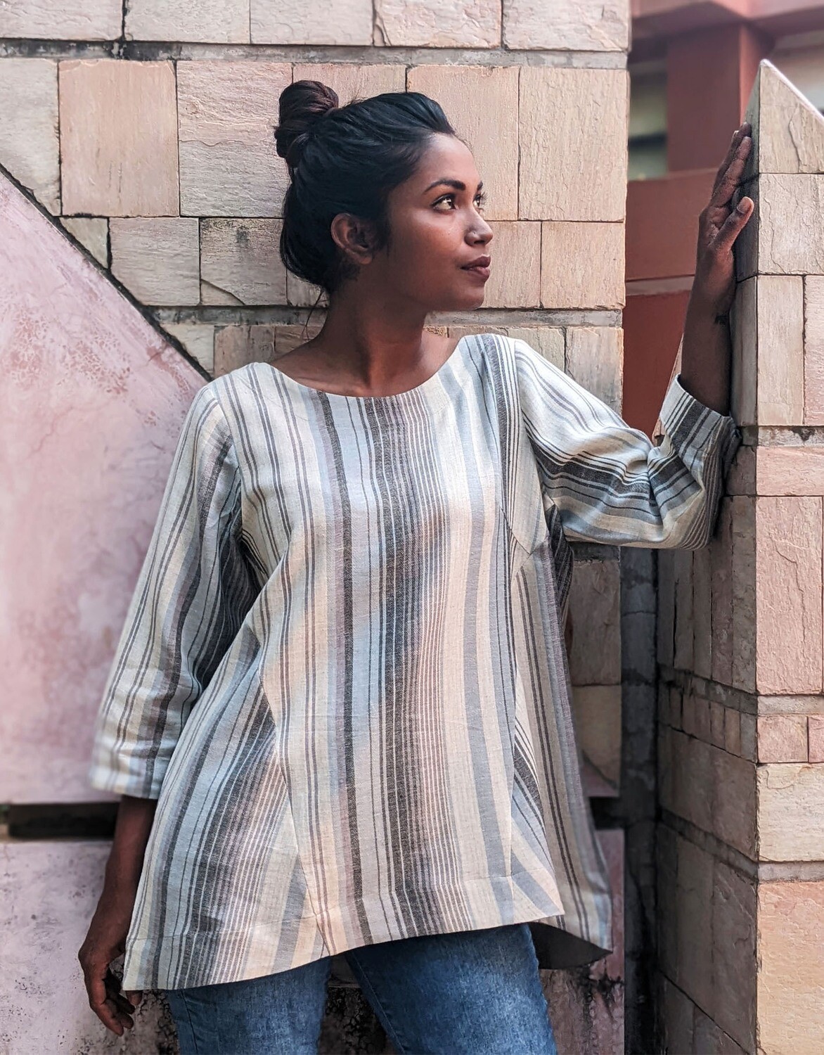 CASUAL BLOUSE WITH SLEEVE (LC)