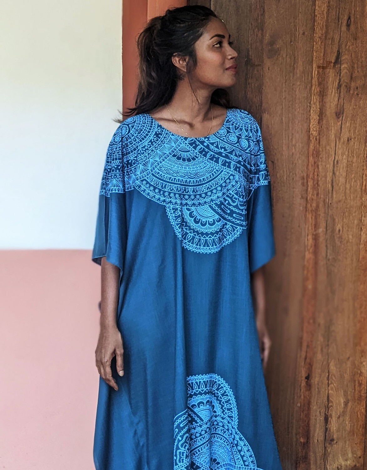 MANDALA KAFTAN BLUE