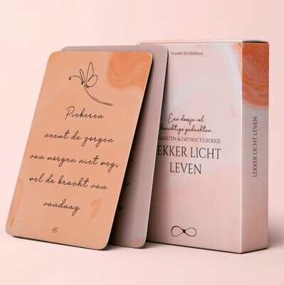 Card Deck 'Lekker Licht Leven' luxe inspiratiekaarten