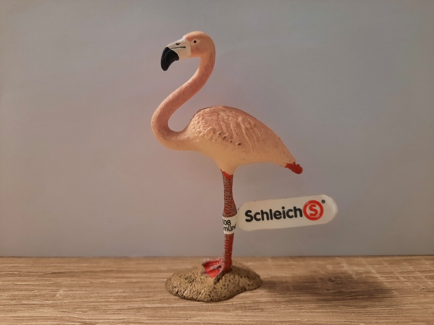 Schleich Flamingo 14758 raras/sin usar con una banderita 