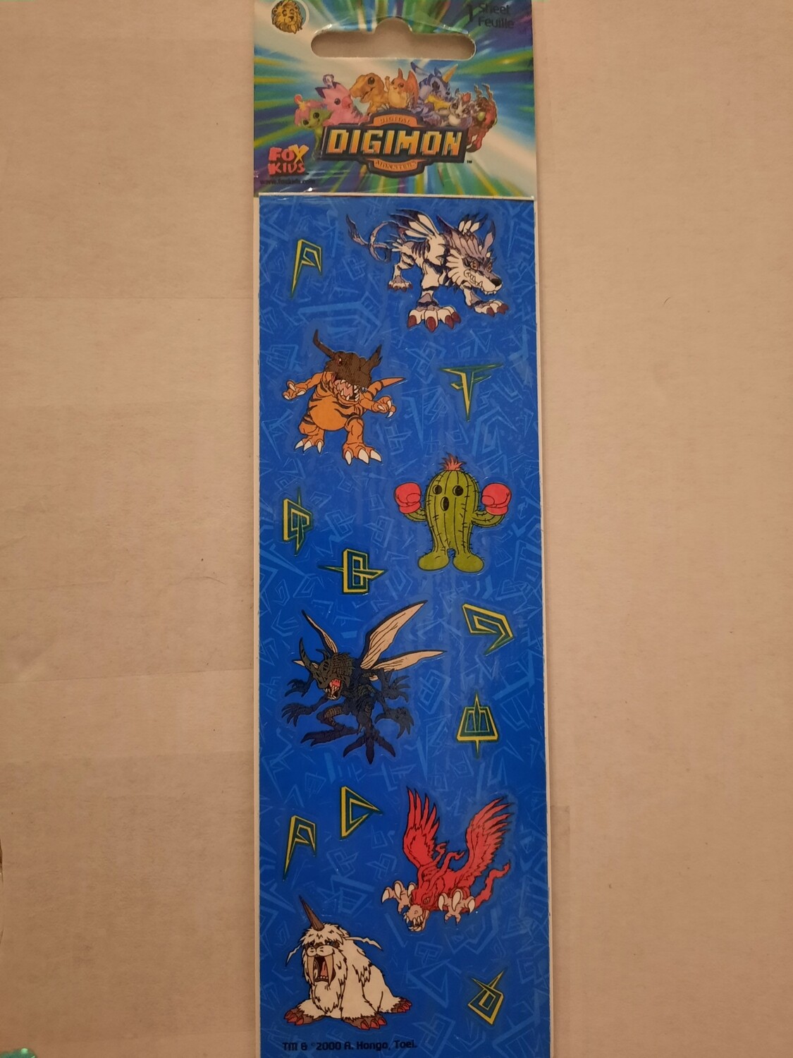 Sandylion Sticker Abriss Digimon, 90er Jahre Spielzeug OVP