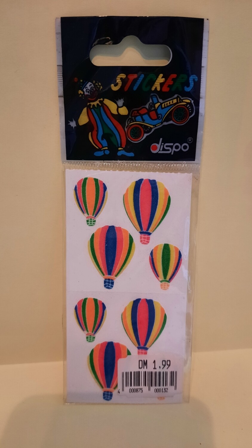 Sticker/ Stoff Abriss, 80er/ 90er Jahre Spielzeug, neu, OVP mit 2 Sticker Abrisse 