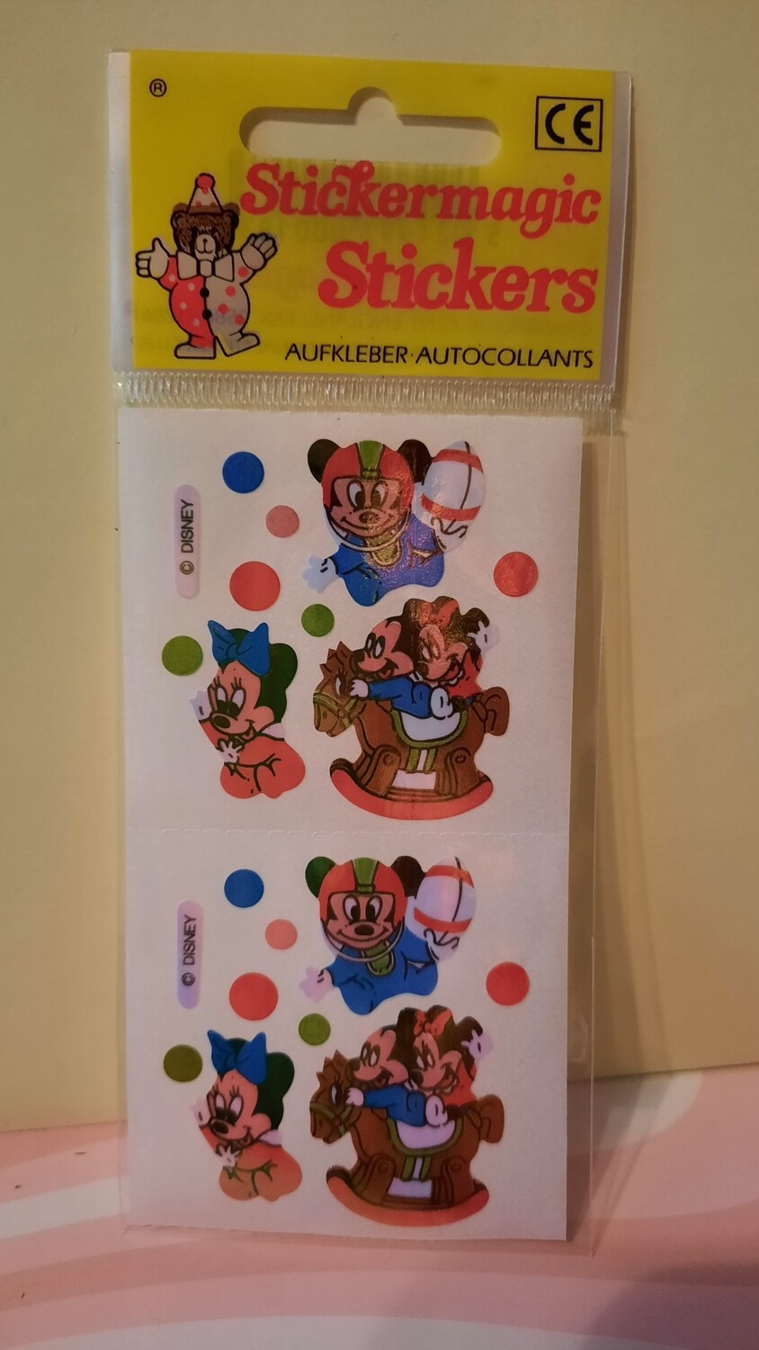 Sticker/ Pearlie Abriss, 80er/ 90er Jahre Motiv, Spielzeug, neu, OVP mit 2 Sticker Abrisse Walt Disney 