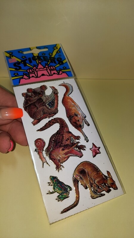 Maxi Prismatic Sticker Bogen, 90er Jahre 