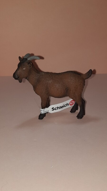 Schleich Farm World Ziege, braun mit Fahne (721)
