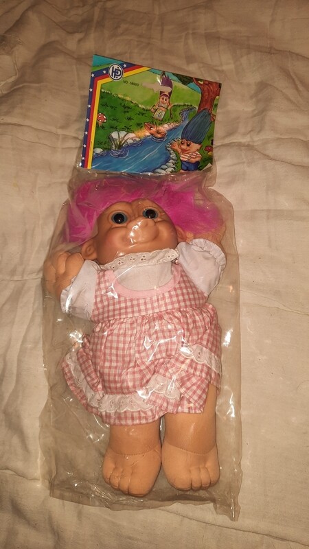 Troll/ Zaubertroll aus Plüsch aus den 90er Jahren Neu/ OVP