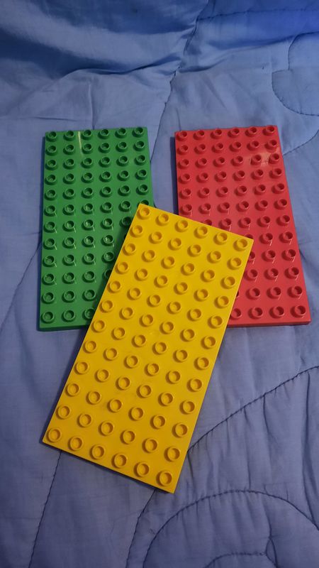 3 kleine Lego Duplo Bauplatten