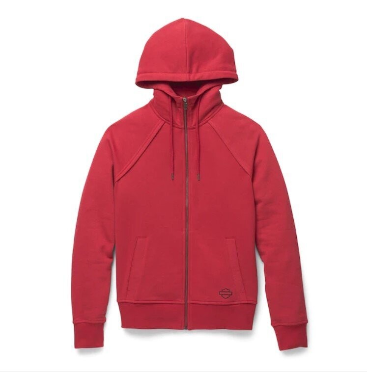 Harley-Davidson Damen Hoodie "Metropolitan Zip Front" Red