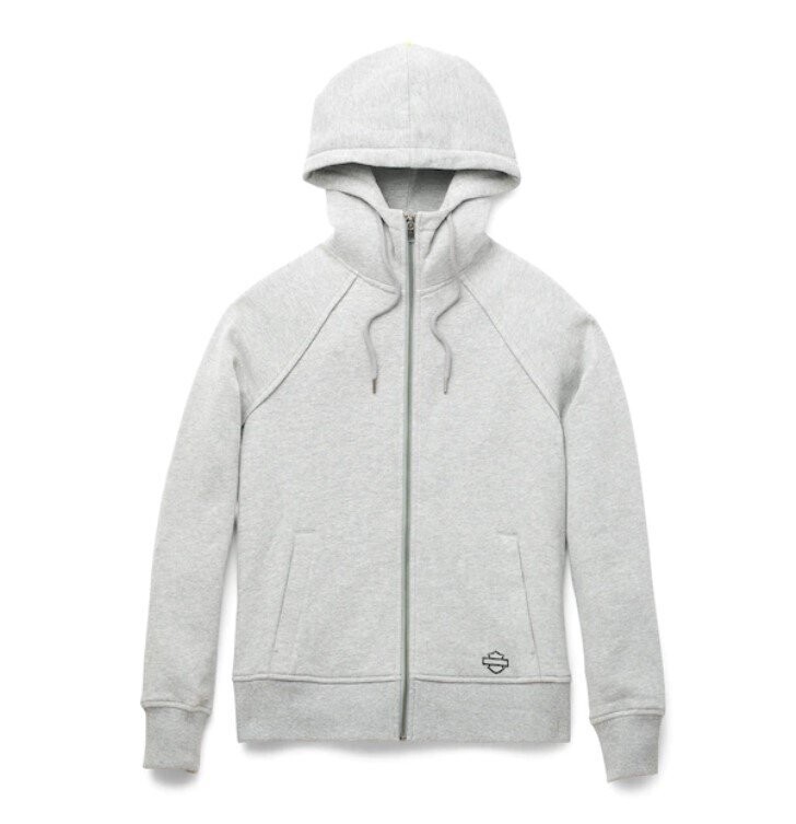 Harley-Davidson Damen Hoodie "Metropolitan Zip Front" Light Grey