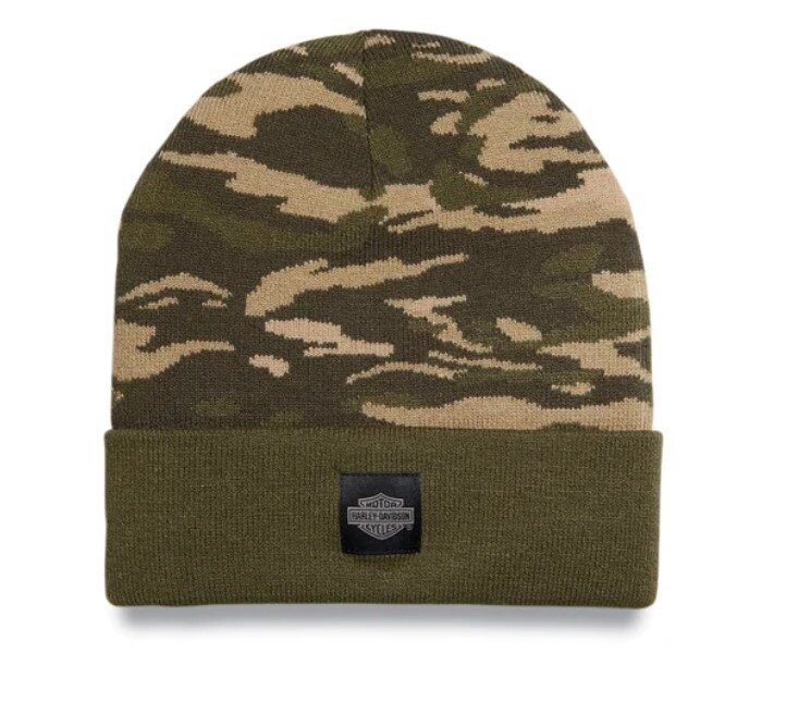 Harley-Davidson Herren Camo Forever Beanie Green