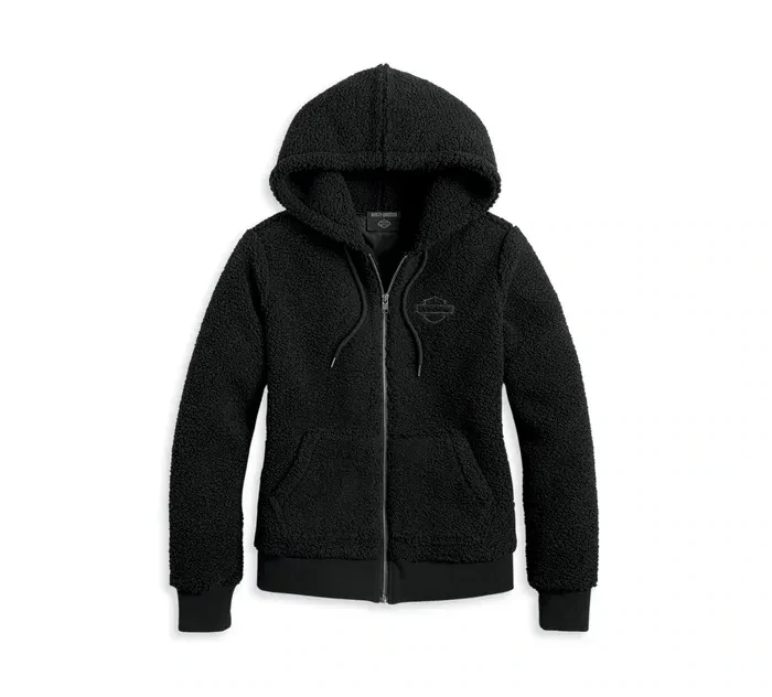 Harley-Davidson Damen Hoodie "Enchanted Sherpa Hoodie" Black