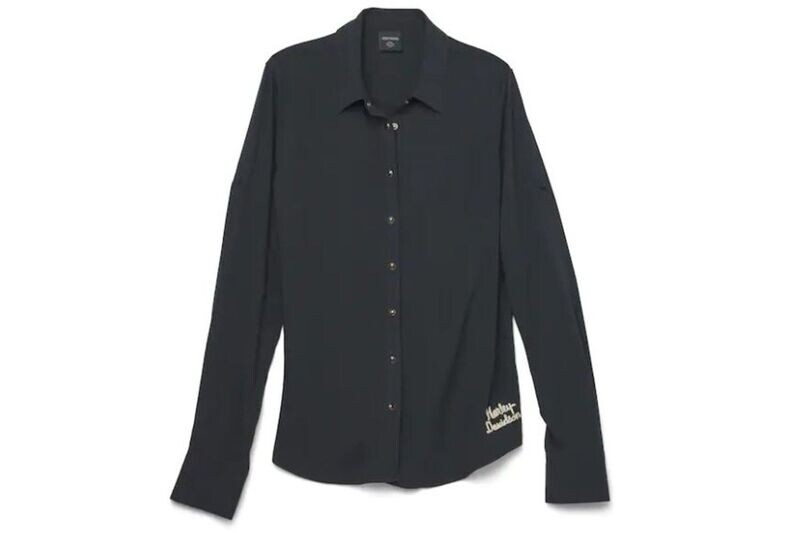 Harley-Davidson Damen Bluse "Roses Convertible" Black