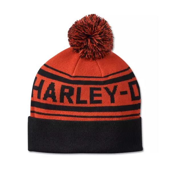 Harley-Davidson Herren Bommelmütze orange