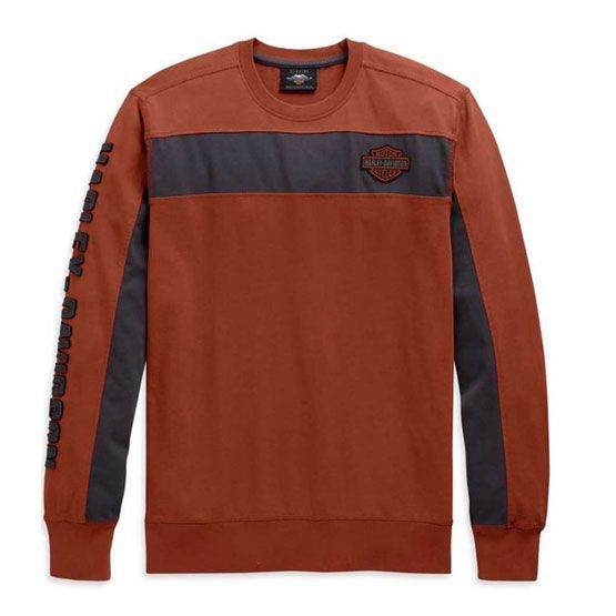 Harley-Davidson Herren Longsleeve "Copperblock Stripe" Orange