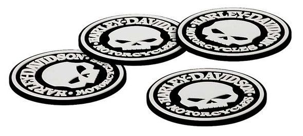 Harley-Davidson Totenkopf-Untersetzer-Set