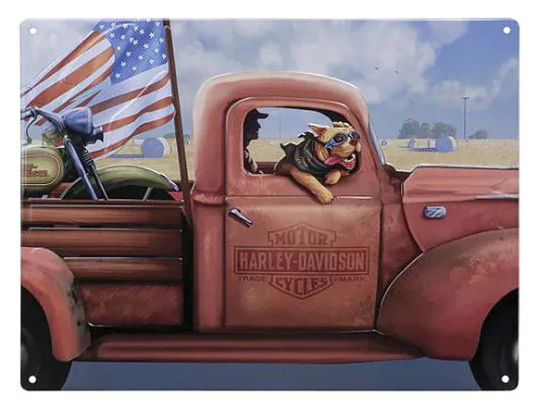 Harley-Davidson Joyride Dog Tin Sign
