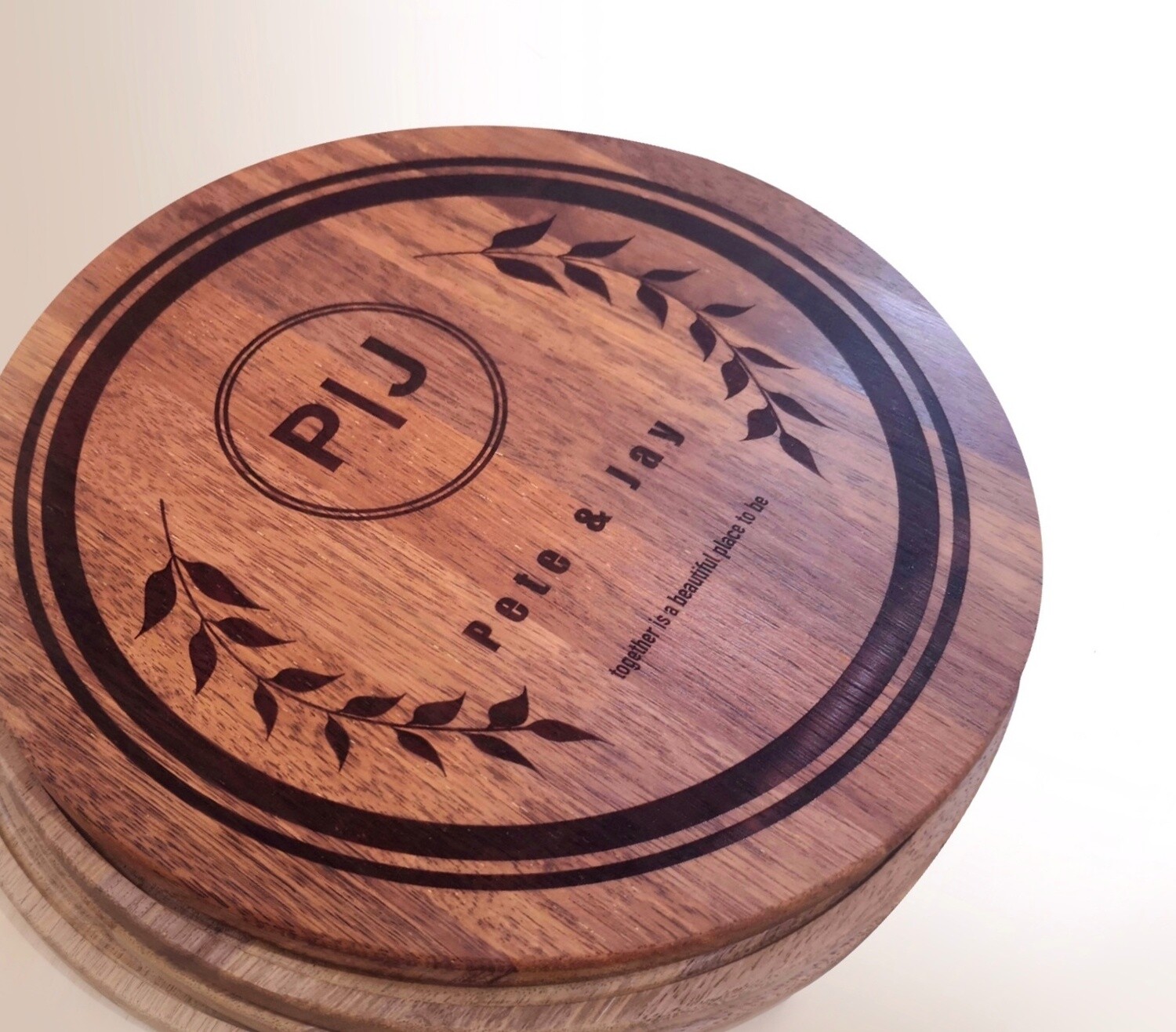 Personalized Large Round Serving Boards
