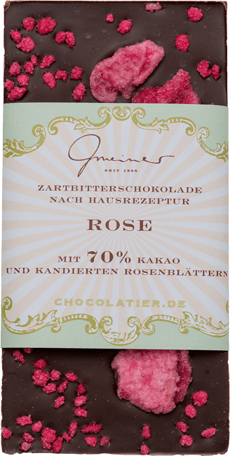 Zartbitter Schokolade Rose