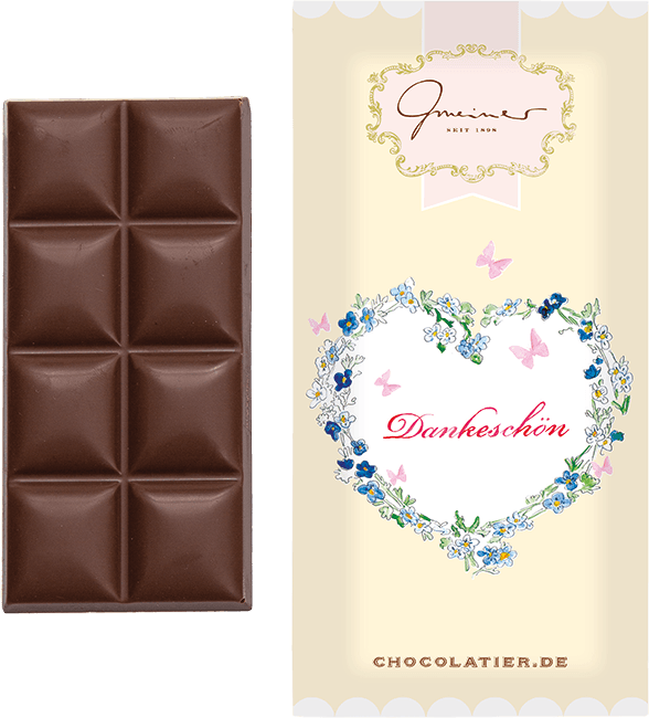 Vollmilchschokolade, Dankeschön, 45g Vollmilchschokolade, Dankeschön, 45g