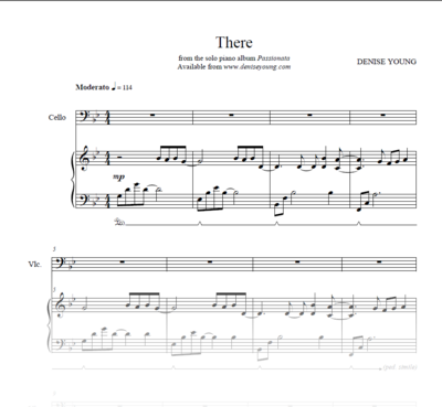 "There" Sheet Music for Piano and Cello