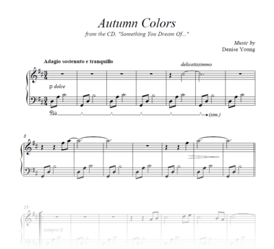 "Autumn Colors" Sheet Music for Piano