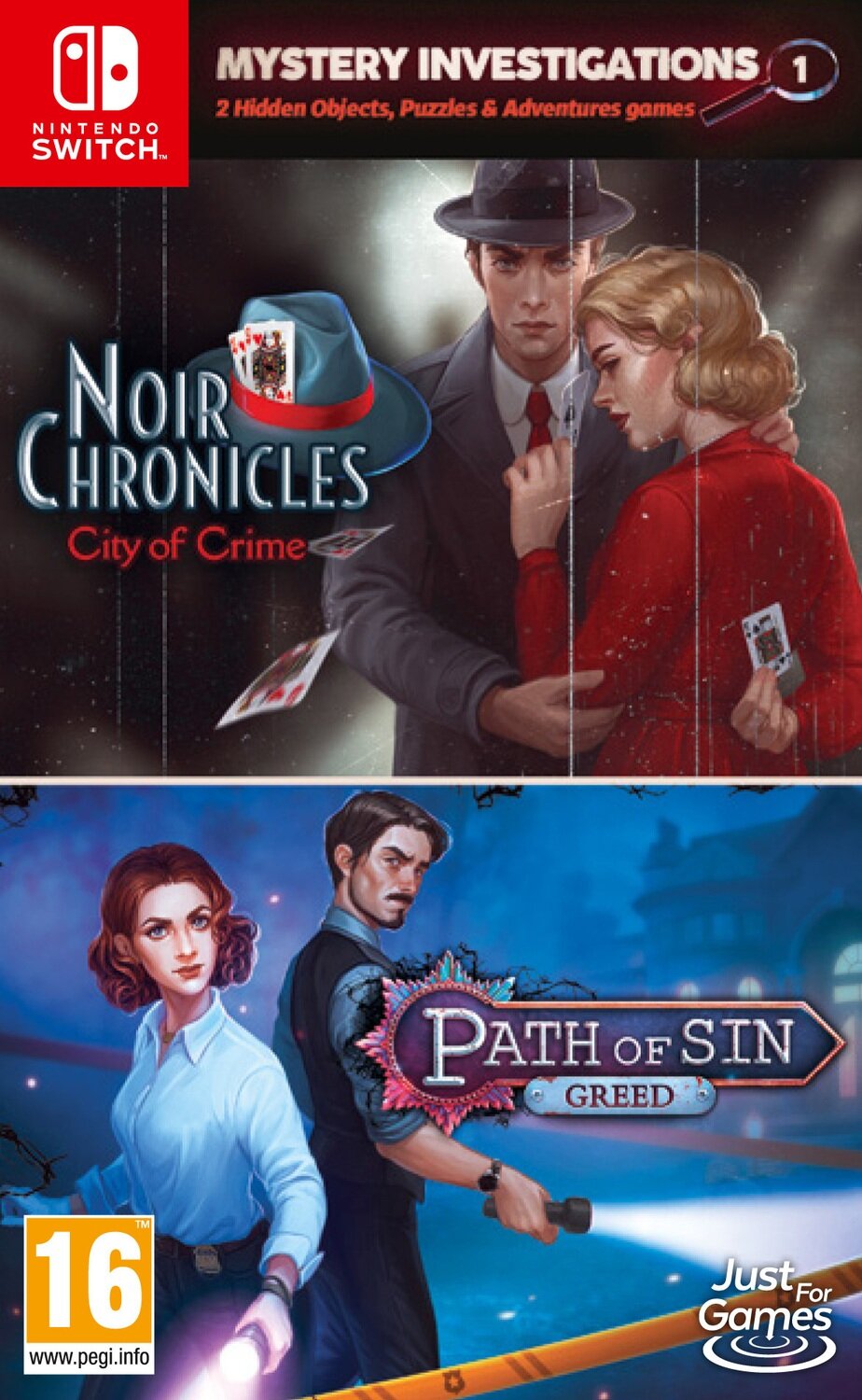 Mystery Investigations 1 – NOIR CHRONICLES: City of Crime + Patch of Sin: GREED (Switch) Game