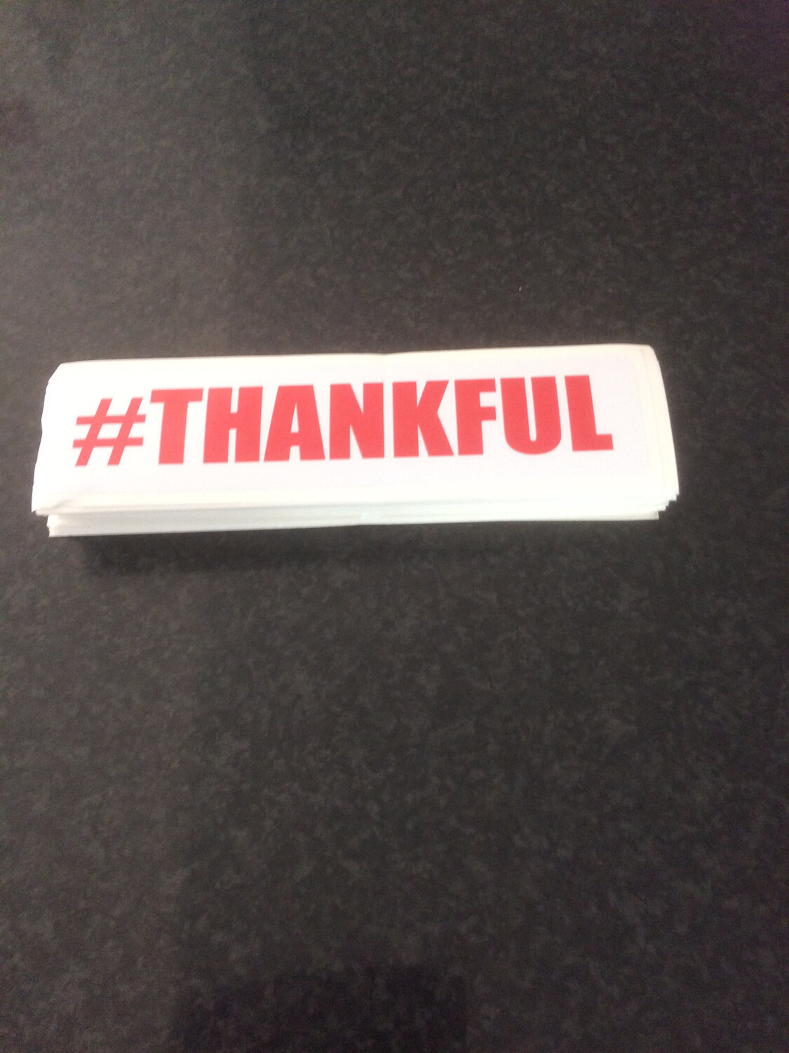 #THANKFUL Bumper Stickers Red Colour