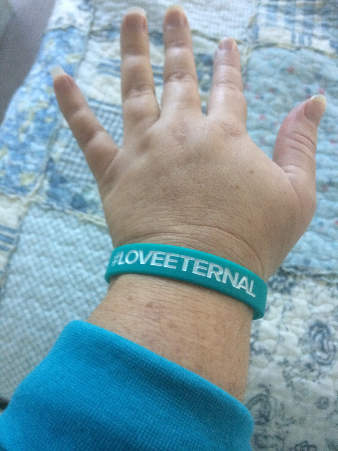 #LOVEETERNAL Wristbands Teal Colour