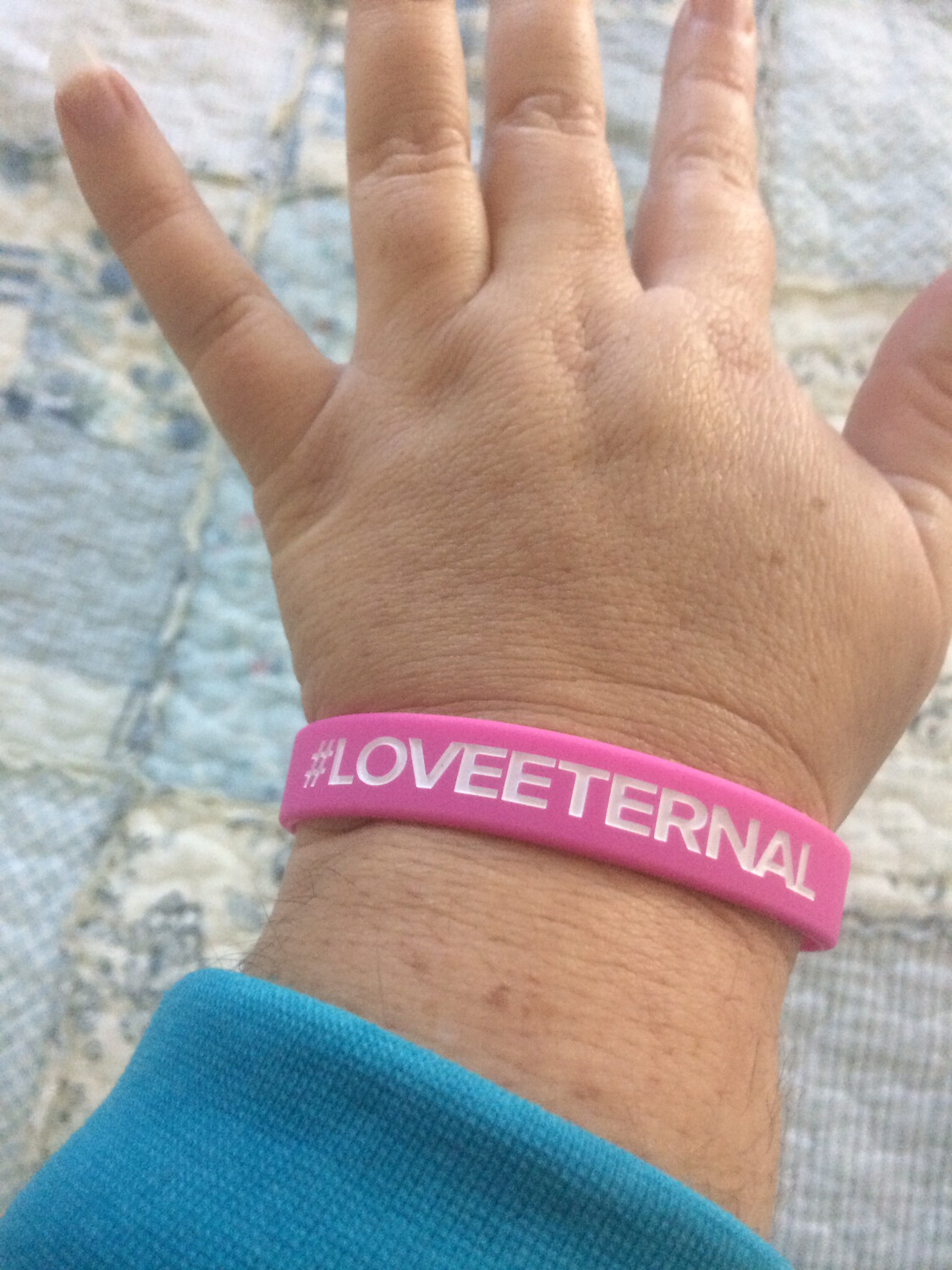 Glow In The Dark #LOVEETERNAL Wristbands Pink Colour