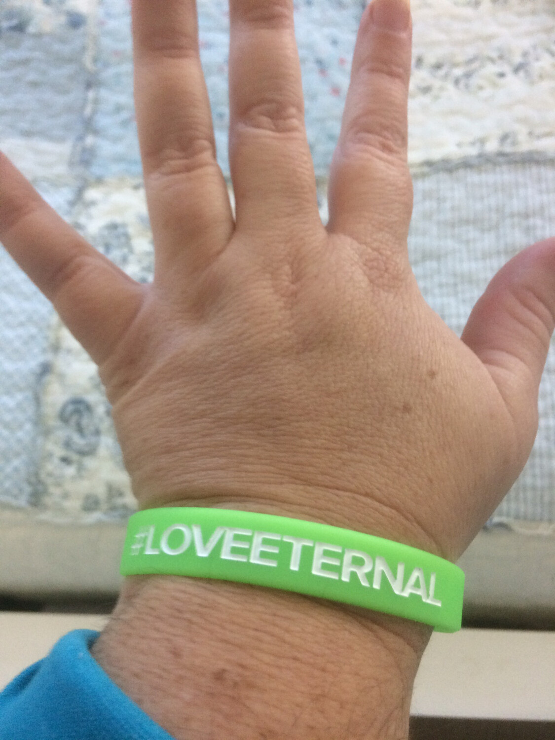 Glow In The Dark #LOVEETERNAL Wristbands Green Colour
