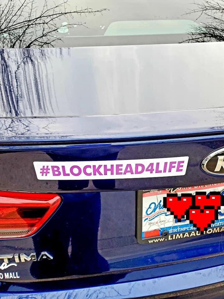 #BLOCKHEAD4LIFE Bumper Stickers