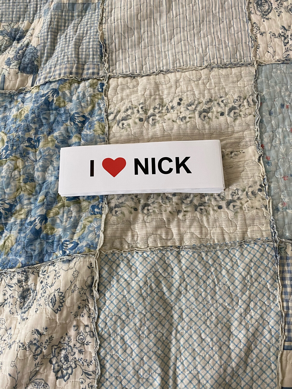  I ❤️ NICK Bumper Stickers