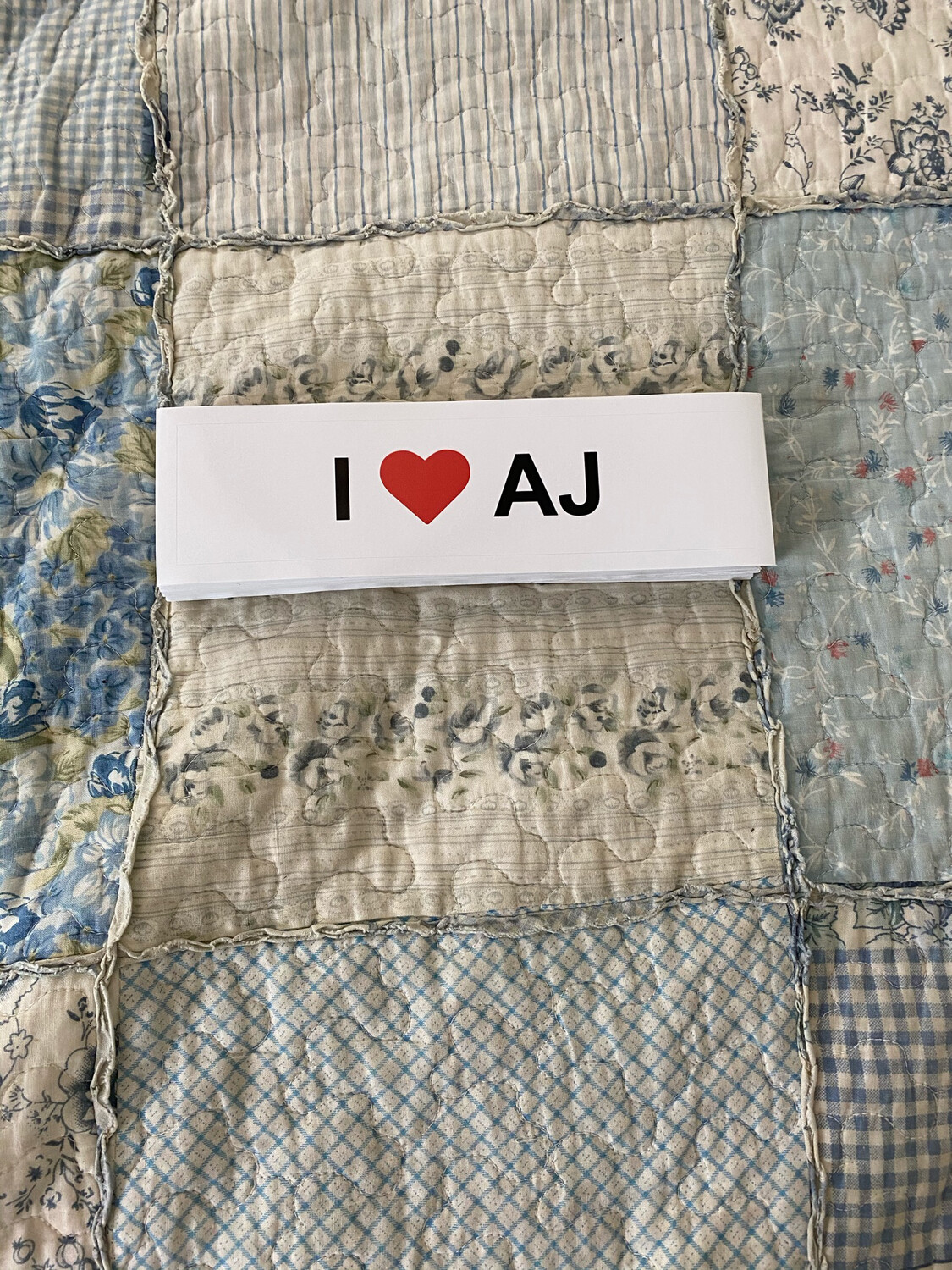  I ❤️ AJ Bumper Stickers