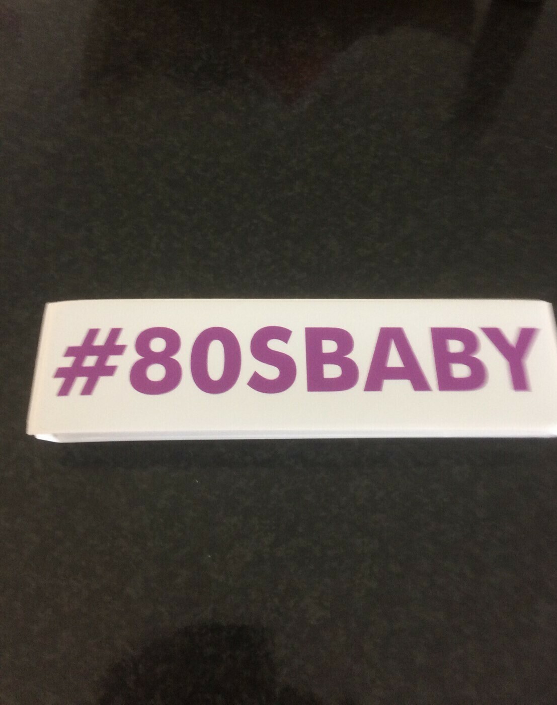 #80SBABY Bumper Stickers In Purple Colour
