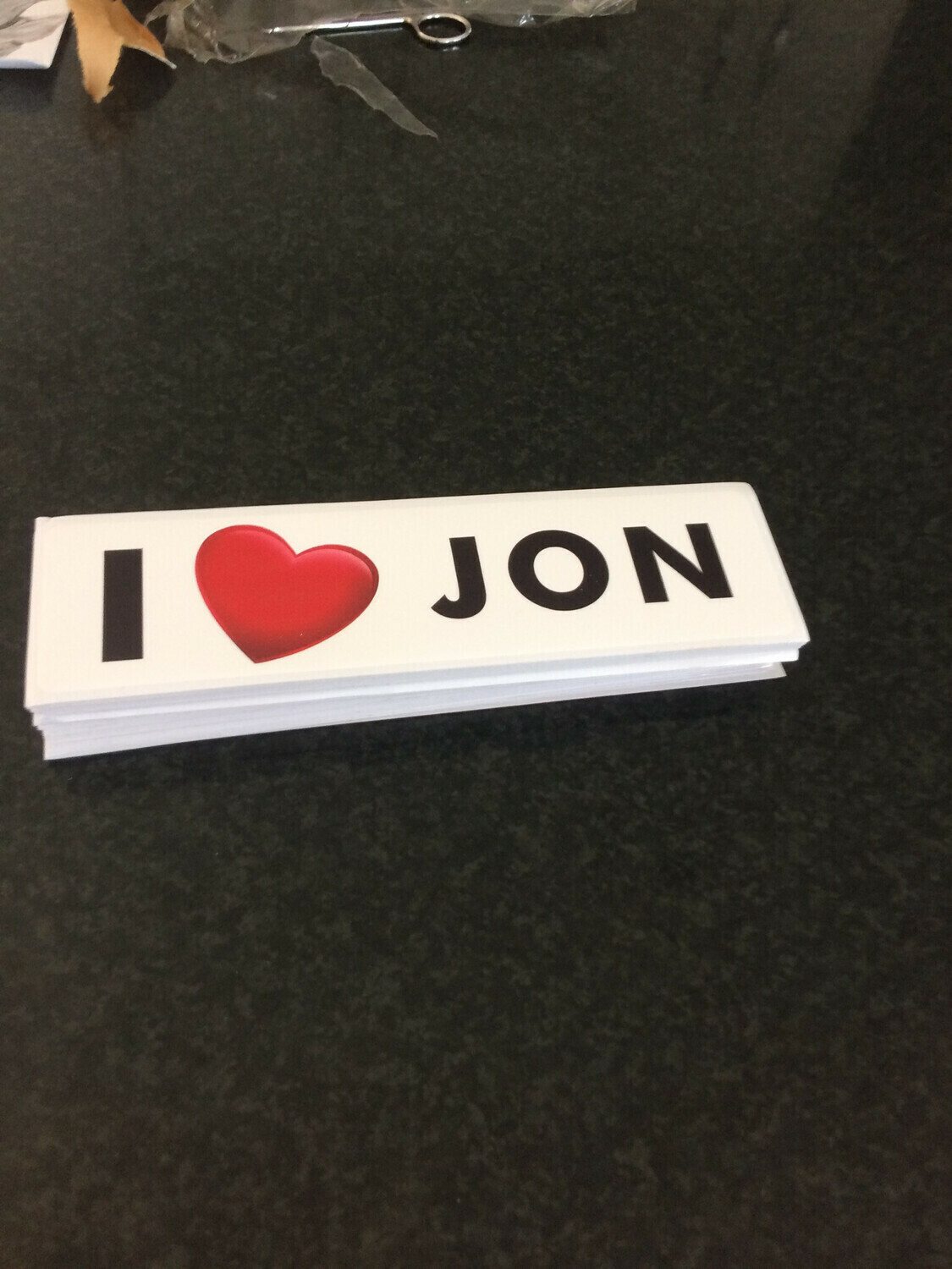 I ❤️ JON Bumper Stickers
