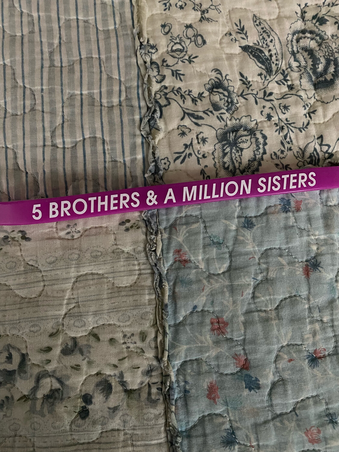 5 BROTHERS &amp; A MILLION SISTERS Wristbands (Pink Colour &amp; White Text)